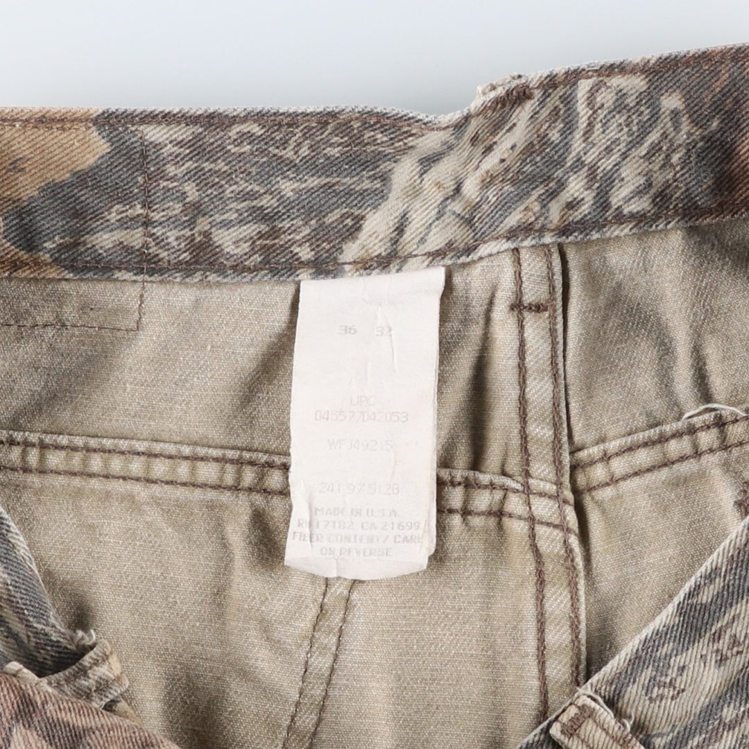 Duxbak Realtree Camo Denim Pants, Made in USA, Men's Size W34 cotton multicolor Vintage Second Hand