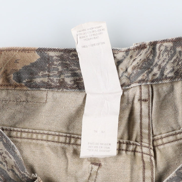 Duxbak Realtree Camo Denim Pants, Made in USA, Men's Size W34 cotton multicolor Vintage Second Hand