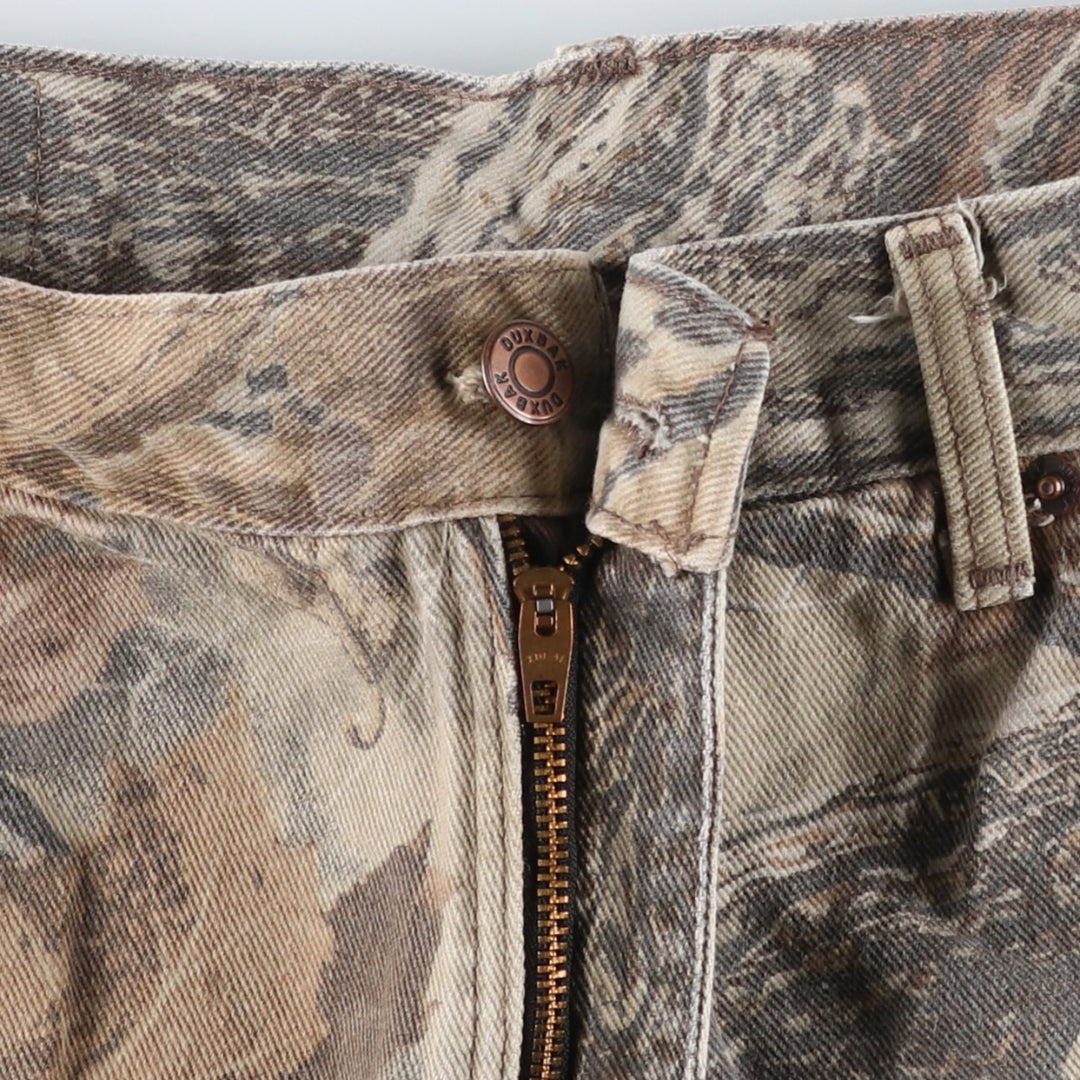 Duxbak Realtree Camo Denim Pants, Made in USA, Men's Size W34 cotton multicolor Vintage Second Hand