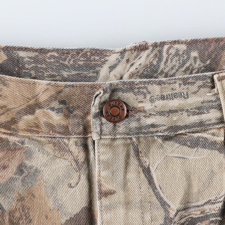 Duxbak Realtree Camo Denim Pants, Made in USA, Men's Size W34 cotton multicolor Vintage Second Hand