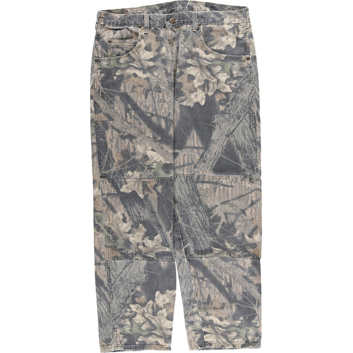 Wrangler Camouflage Pattern Realtree Camo Double Knee Tapered Denim Pants, Men's Size W36 unclear Khaki type Vintage Second Hand