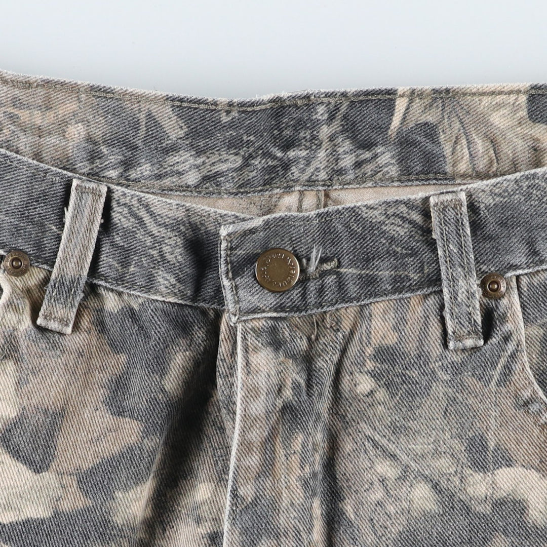 Wrangler Camouflage Pattern Realtree Camo Double Knee Tapered Denim Pants, Men's Size W36 unclear Khaki type Vintage Second Hand
