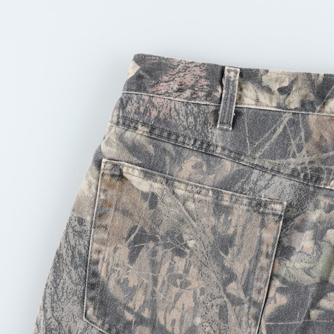 Wrangler Camouflage Pattern Realtree Camo Double Knee Tapered Denim Pants, Men's Size W36 unclear Khaki type Vintage Second Hand