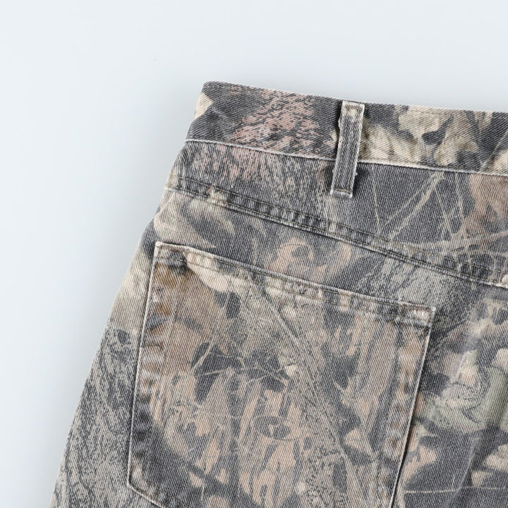Wrangler Camouflage Pattern Realtree Camo Double Knee Tapered Denim Pants, Men's Size W36 unclear Khaki type Vintage Second Hand