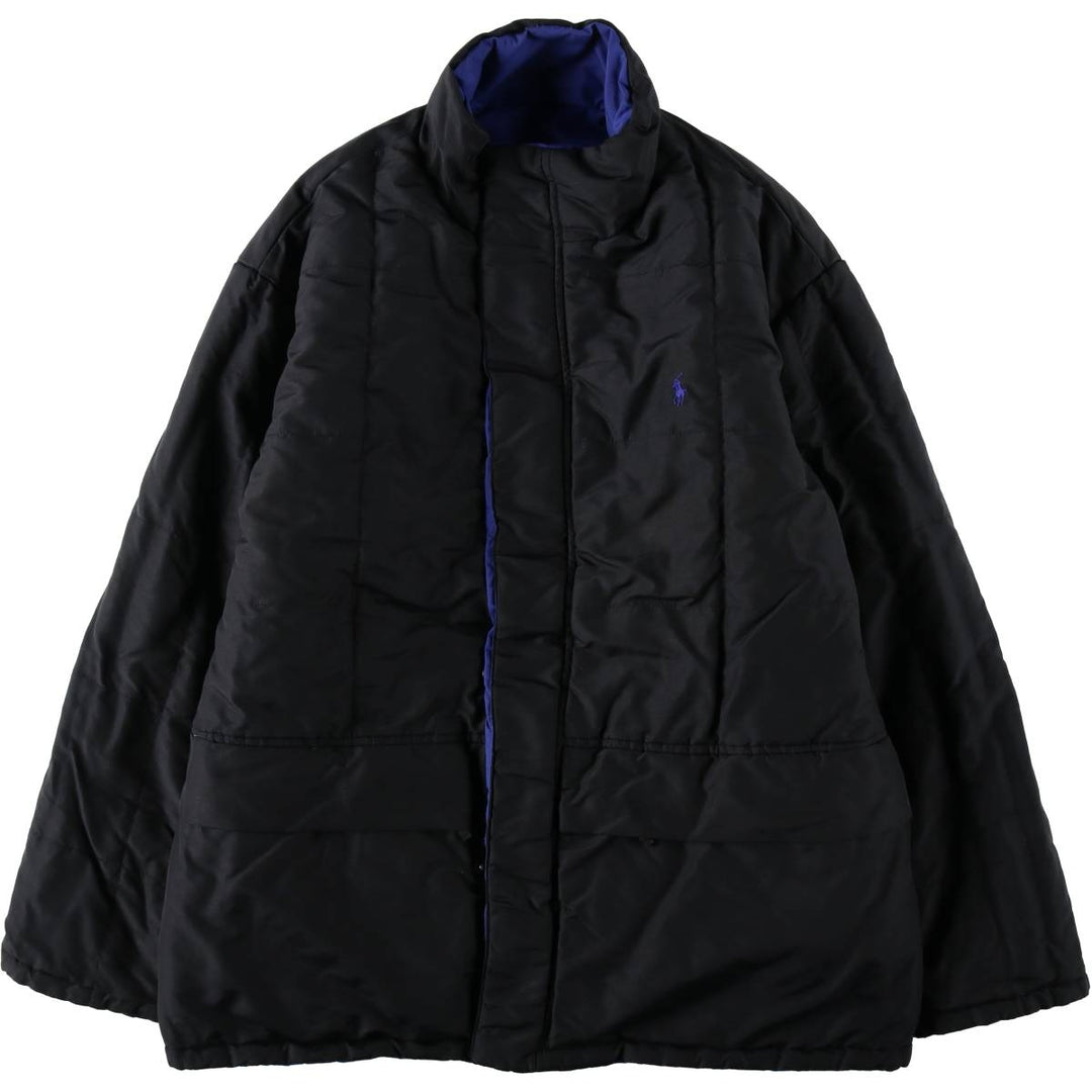Ralph Lauren POLO by Ralph Lauren Reversible Down Jacket (Men's Size L) - Special Price (Slightly Imperfect) polyester black type Vintage Second Hand