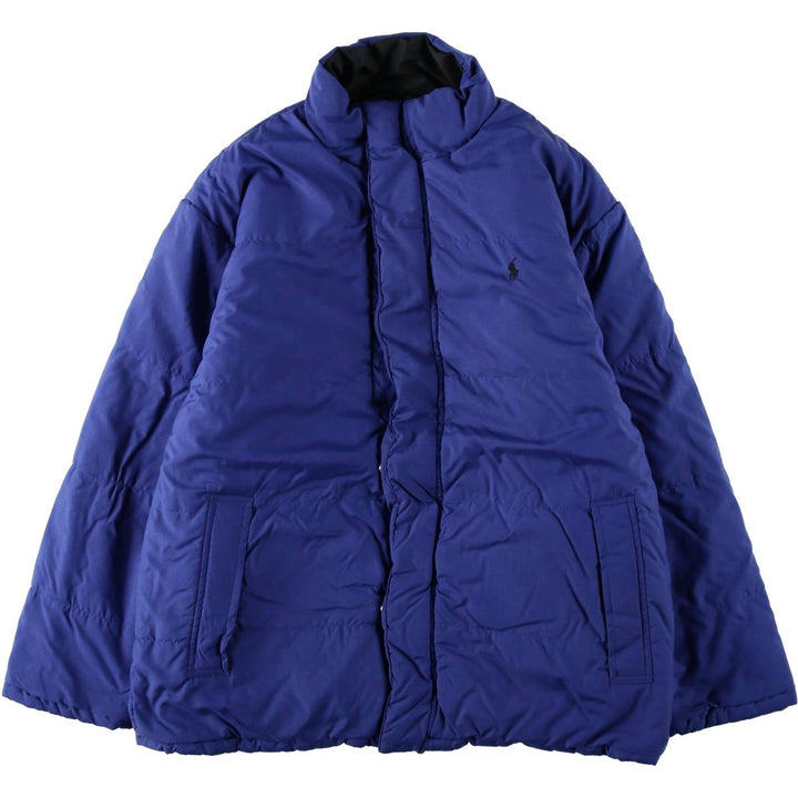 Ralph Lauren POLO by Ralph Lauren Reversible Down Jacket (Men's Size L) - Special Price (Slightly Imperfect) polyester black type Vintage Second Hand