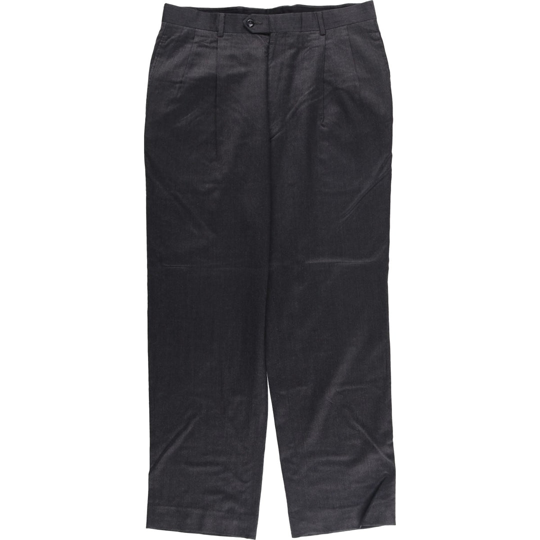 JOS.A.BANK EXECUTIVE COLLECTION Two-pleat Slacks, Men's, Size W34 unclear black type Vintage Second Hand