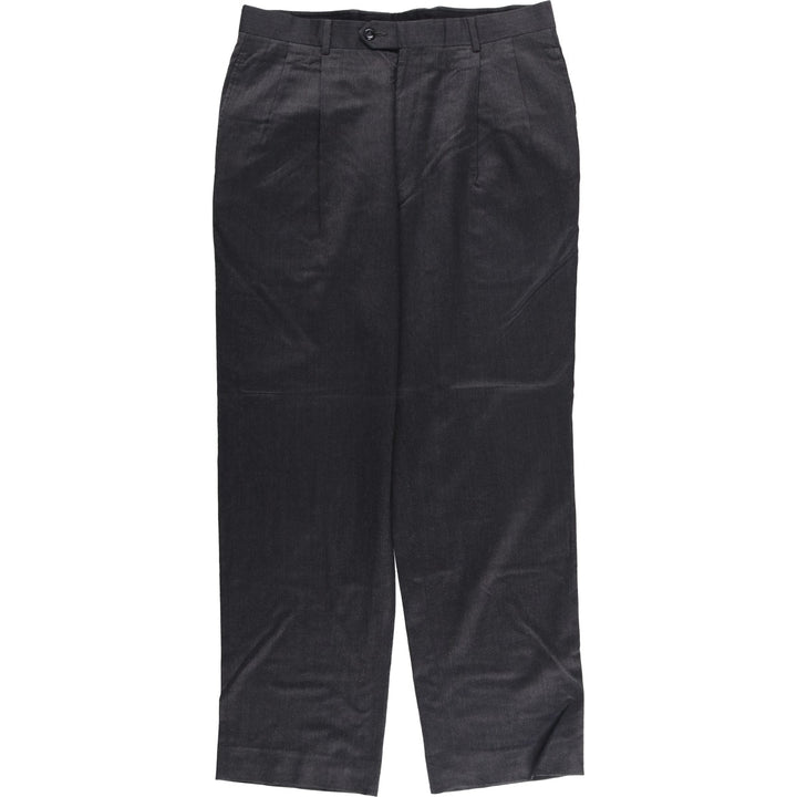 JOS.A.BANK EXECUTIVE COLLECTION Two-pleat Slacks, Men's, Size W34 unclear black type Vintage Second Hand