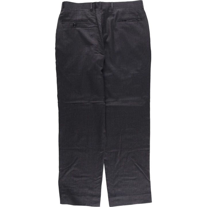 JOS.A.BANK EXECUTIVE COLLECTION Two-pleat Slacks, Men's, Size W34 unclear black type Vintage Second Hand