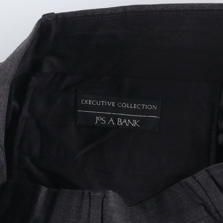 JOS.A.BANK EXECUTIVE COLLECTION Two-pleat Slacks, Men's, Size W34 unclear black type Vintage Second Hand