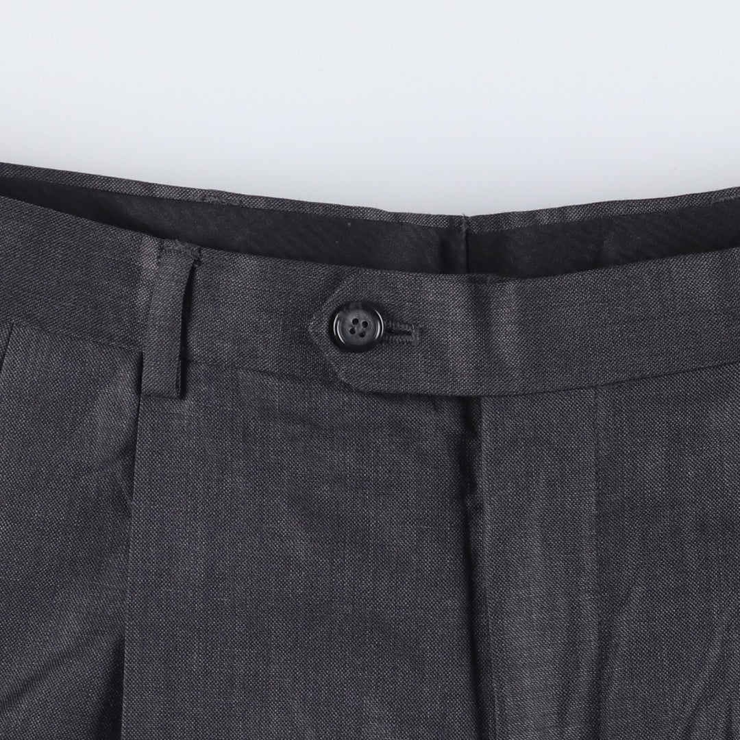 GIORGIO COSANI Two-pleat Wool Pants, Slacks, Men's, Size W34 wool gray type Vintage Second Hand