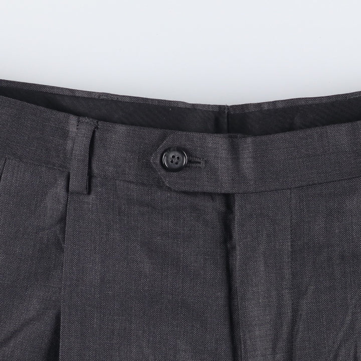 GIORGIO COSANI Two-pleat Wool Pants, Slacks, Men's, Size W34 wool gray type Vintage Second Hand