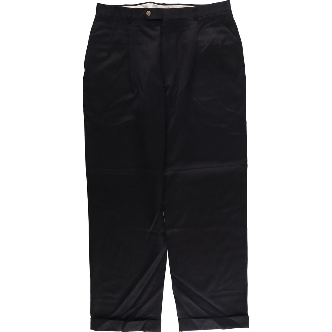 Tommy Hilfiger Two-pleat Slacks, Men's, Size W34 unclear black type Vintage Second Hand