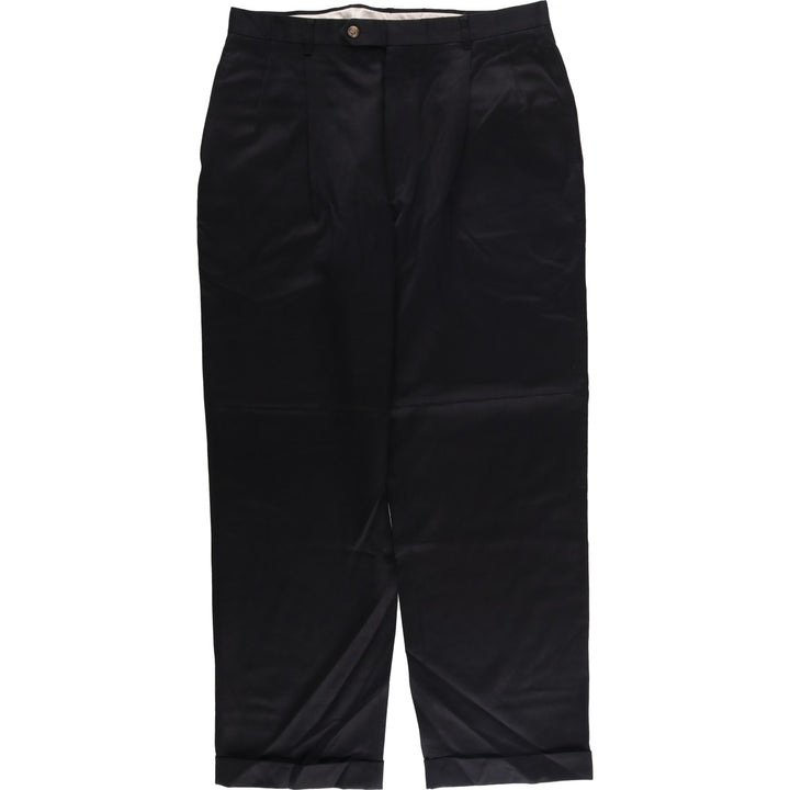 Tommy Hilfiger Two-pleat Slacks, Men's, Size W34 unclear black type Vintage Second Hand