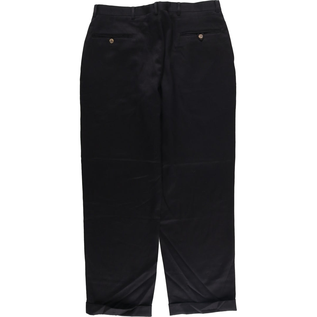 Tommy Hilfiger Two-pleat Slacks, Men's, Size W34 unclear black type Vintage Second Hand
