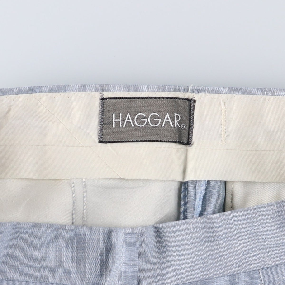Haggar slacks for men, size W34 unclear Blue type light blue Vintage Second Hand
