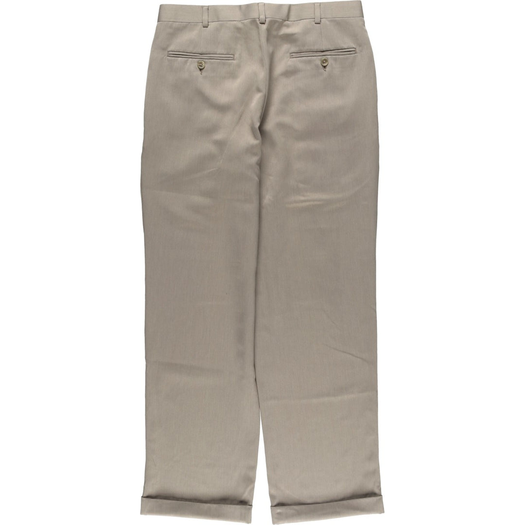 Perry Ellis PERRY ELLIS PORTFOLIO Two-pleat Slacks Men's Size W34 polyester gray type Vintage Second Hand
