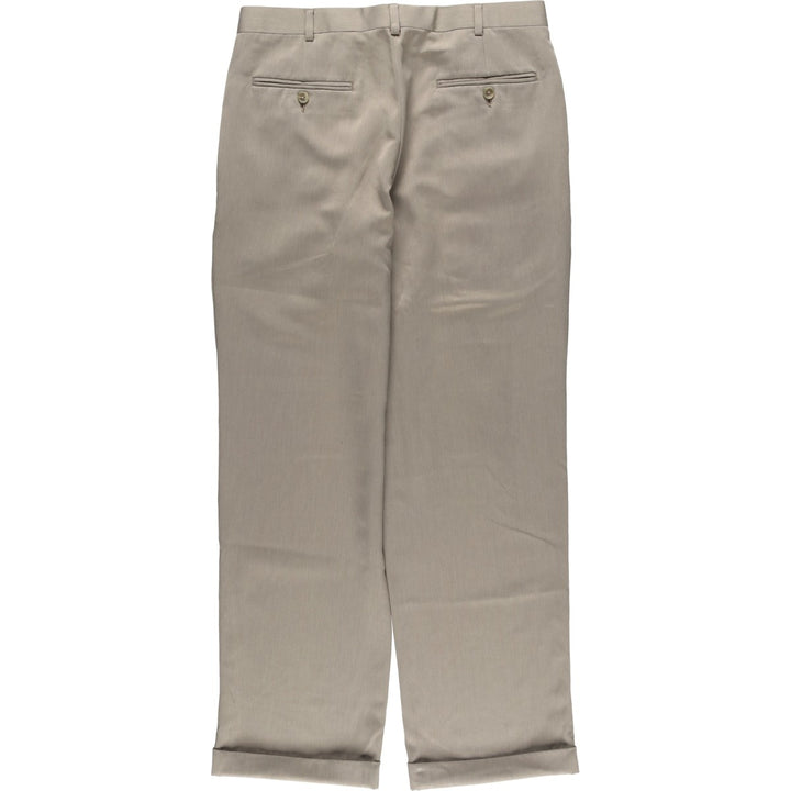 Perry Ellis PERRY ELLIS PORTFOLIO Two-pleat Slacks Men's Size W34 polyester gray type Vintage Second Hand