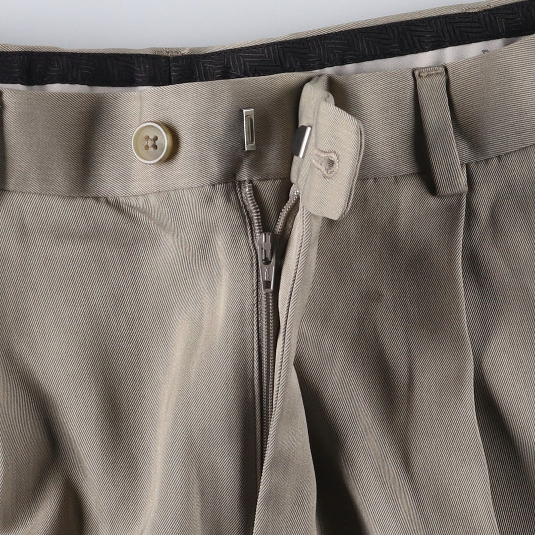 Perry Ellis PERRY ELLIS PORTFOLIO Two-pleat Slacks Men's Size W34 polyester gray type Vintage Second Hand