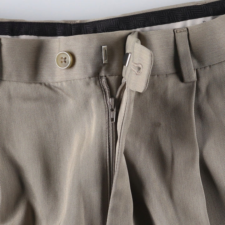Perry Ellis PERRY ELLIS PORTFOLIO Two-pleat Slacks Men's Size W34 polyester gray type Vintage Second Hand