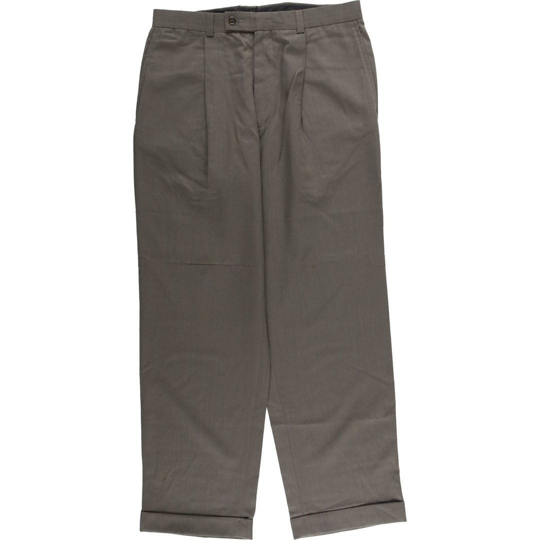 Calvin Klein One-Tuck Slacks, Men's Size W32 unclear gray type Vintage Second Hand