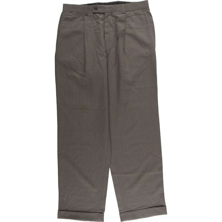 Calvin Klein One-Tuck Slacks, Men's Size W32 unclear gray type Vintage Second Hand