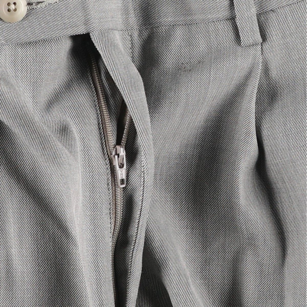 Stafford Two-pleat Slacks, Men's, Size W34 polyester gray type Vintage Second Hand