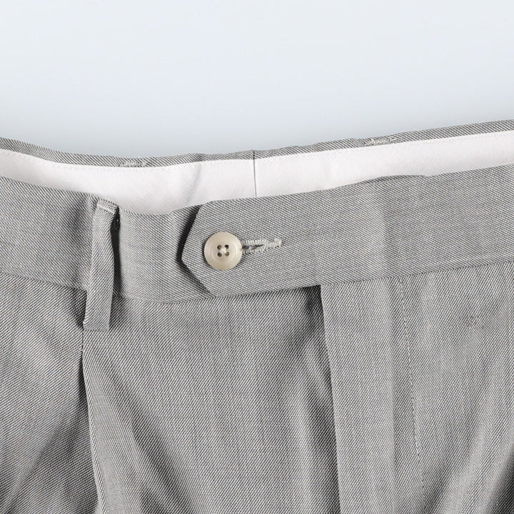 Stafford Two-pleat Slacks, Men's, Size W34 polyester gray type Vintage Second Hand