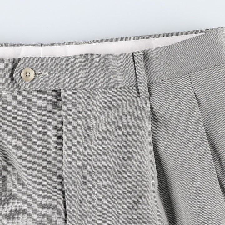Stafford Two-pleat Slacks, Men's, Size W34 polyester gray type Vintage Second Hand
