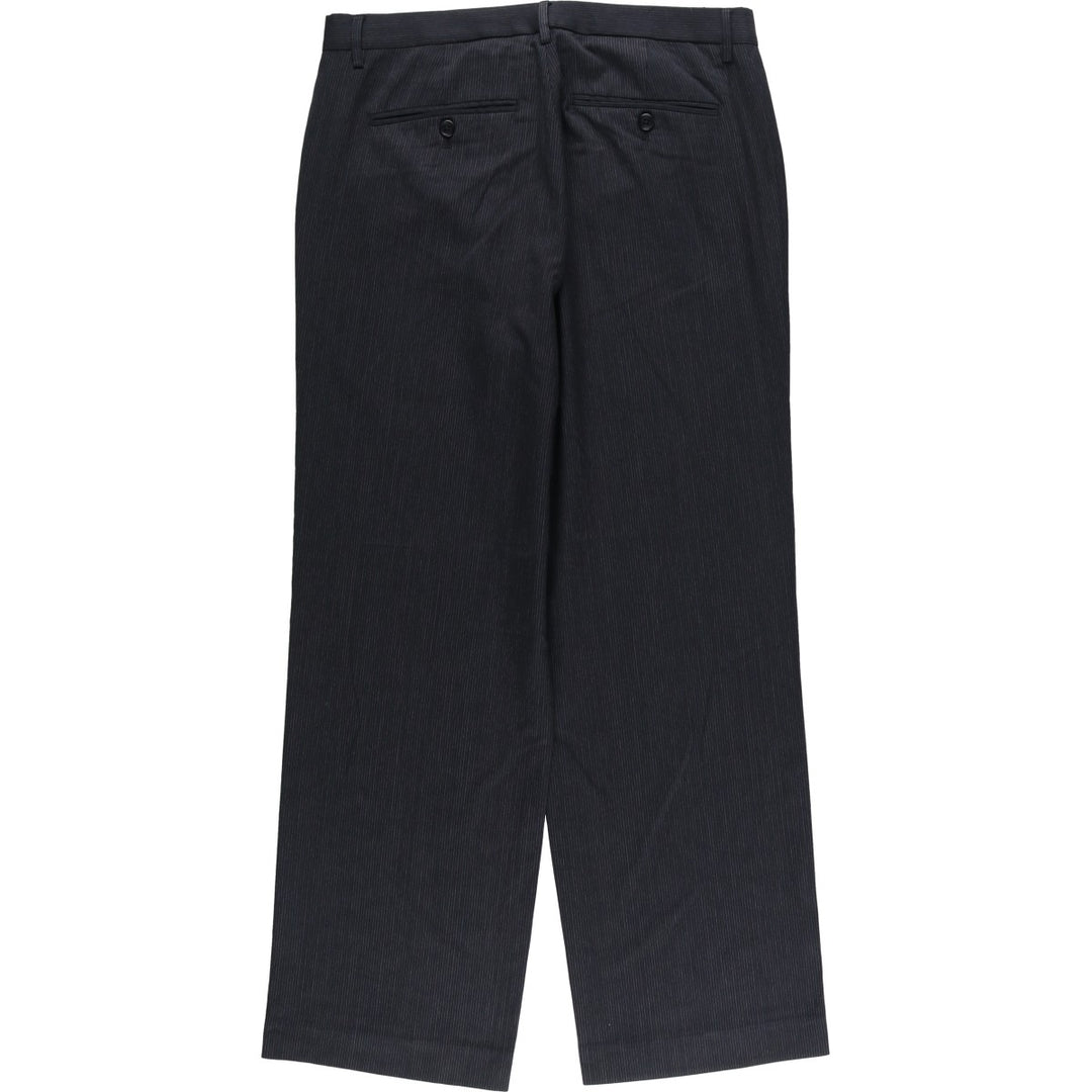 2000s~ Calvin Klein Striped Wool Pants, Men's Size W33 wool black type Vintage Second Hand