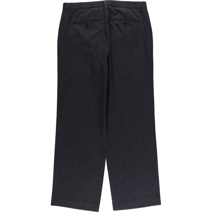 2000s~ Calvin Klein Striped Wool Pants, Men's Size W33 wool black type Vintage Second Hand