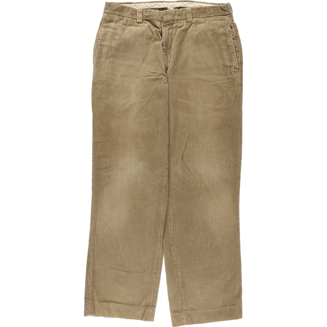 LLBean Wide Ribbed Corduroy Pants, Men's, Size W34 cotton Beige type Vintage Second Hand