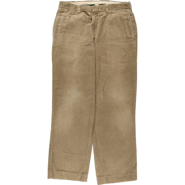 LLBean Wide Ribbed Corduroy Pants, Men's, Size W34 cotton Beige type Vintage Second Hand