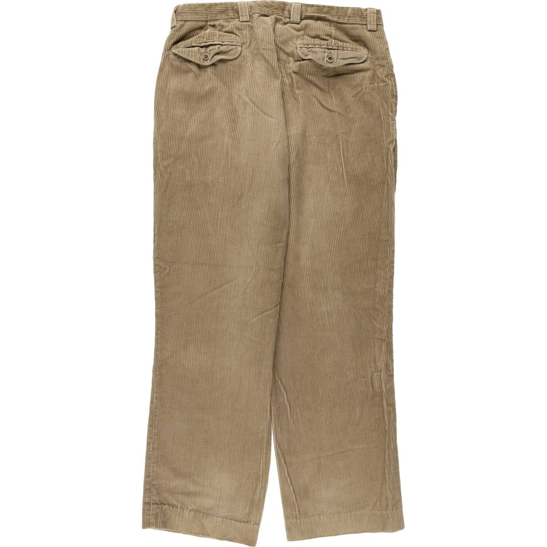 LLBean Wide Ribbed Corduroy Pants, Men's, Size W34 cotton Beige type Vintage Second Hand