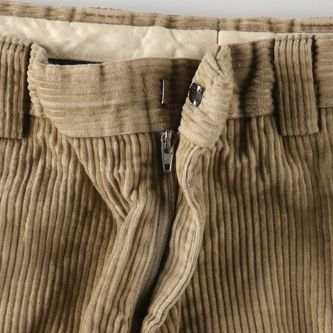 LLBean Wide Ribbed Corduroy Pants, Men's, Size W34 cotton Beige type Vintage Second Hand