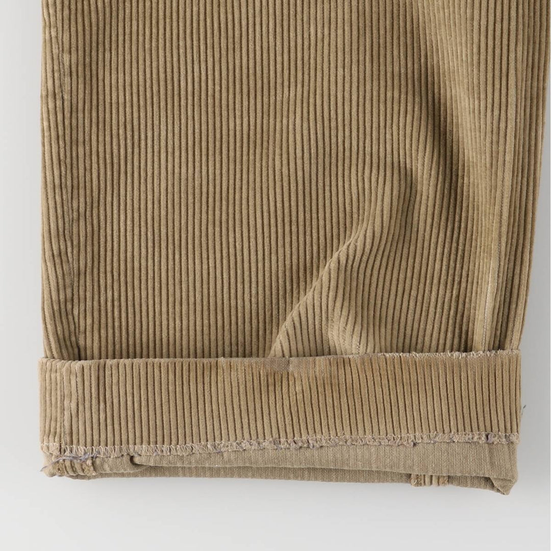 LLBean Wide Ribbed Corduroy Pants, Men's, Size W34 cotton Beige type Vintage Second Hand