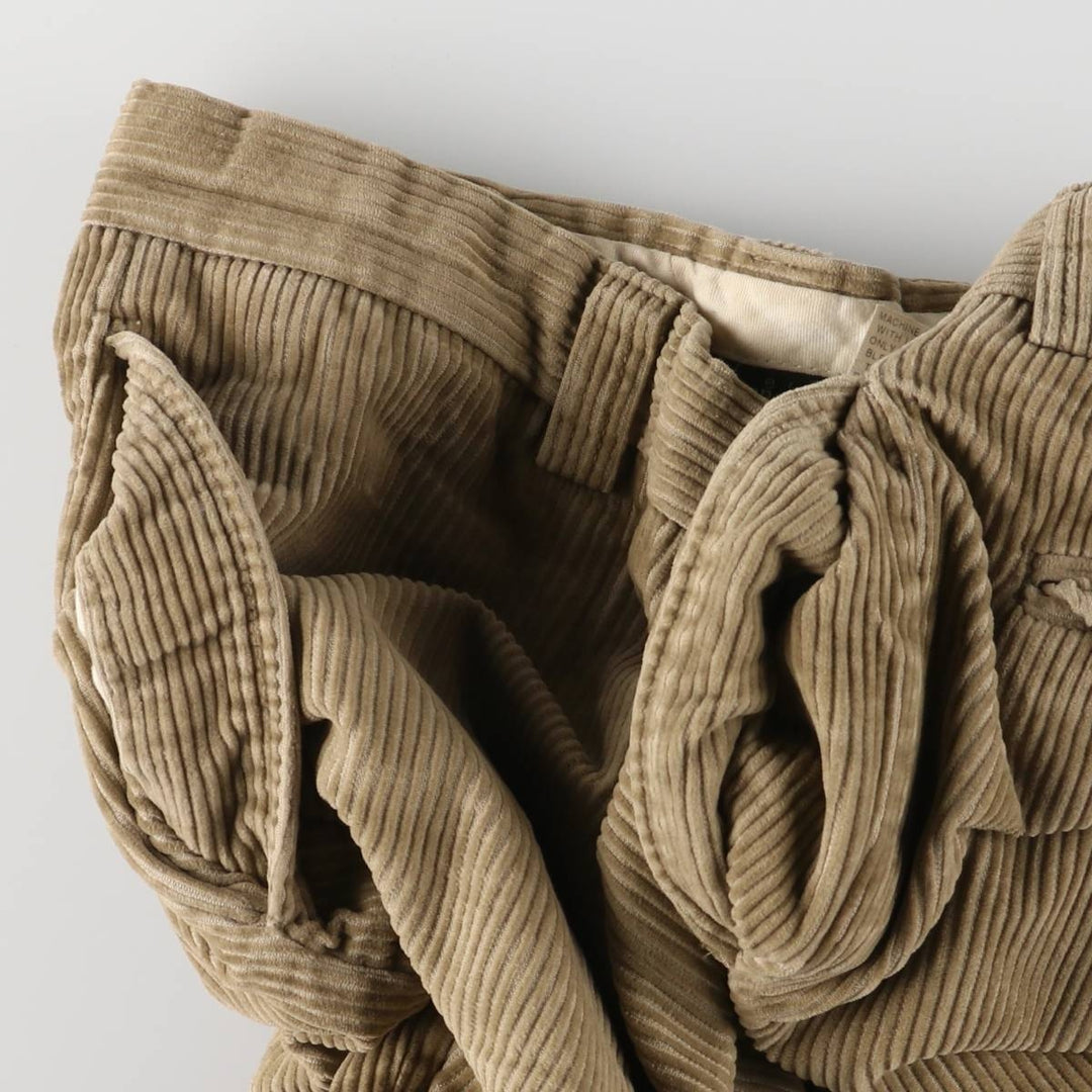 LLBean Wide Ribbed Corduroy Pants, Men's, Size W34 cotton Beige type Vintage Second Hand