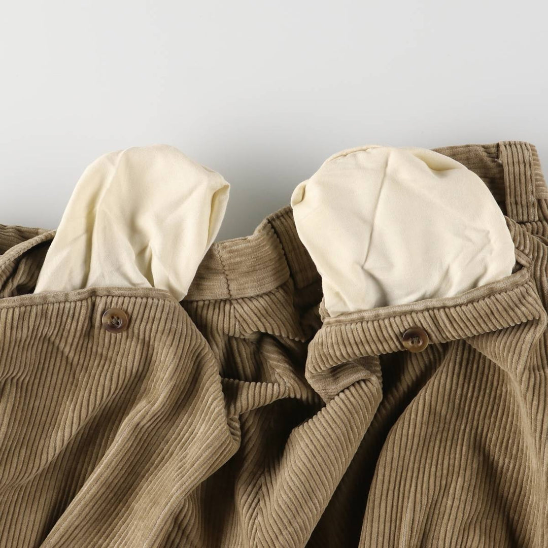 LLBean Wide Ribbed Corduroy Pants, Men's, Size W34 cotton Beige type Vintage Second Hand