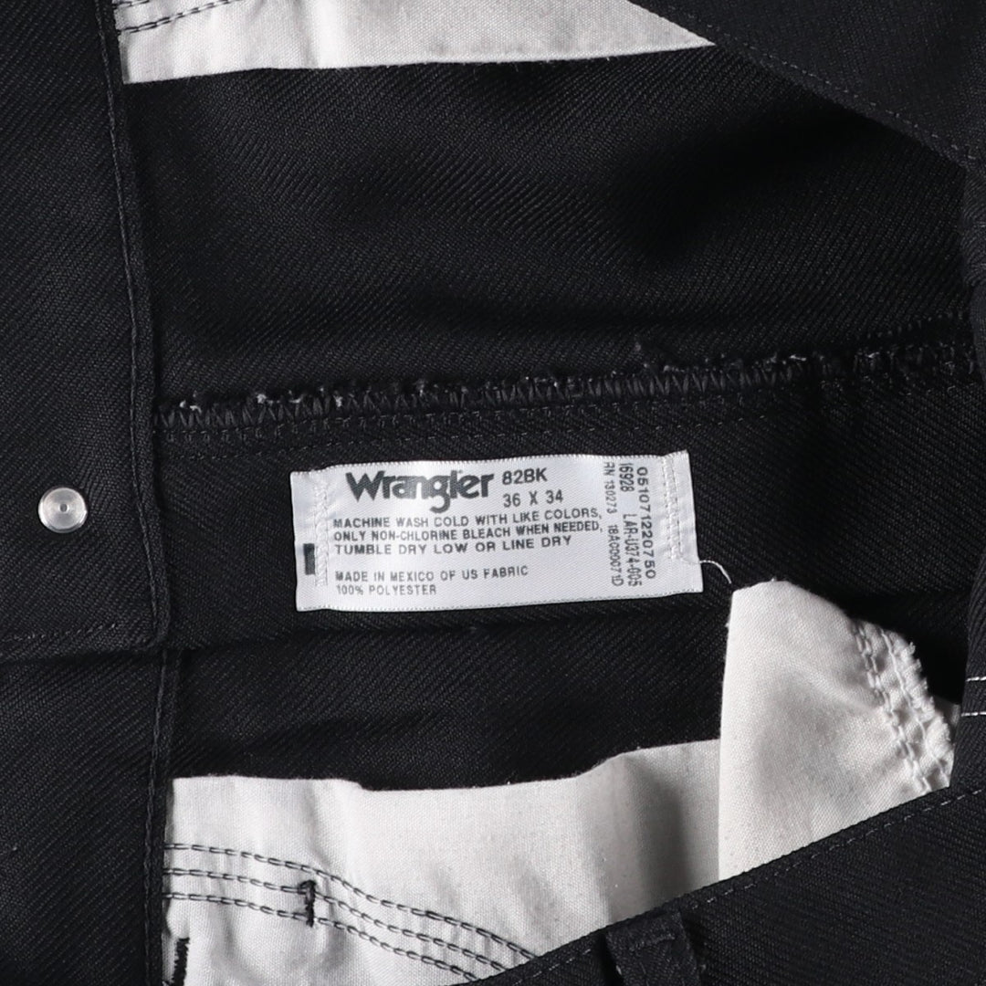 Vintage 90s-00'S Wrangler Dress Jeans, Men's Size 37 (approx.) polyester black type Vintage Second Hand