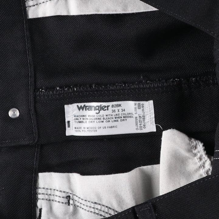 Vintage 90s-00'S Wrangler Dress Jeans, Men's Size 37 (approx.) polyester black type Vintage Second Hand