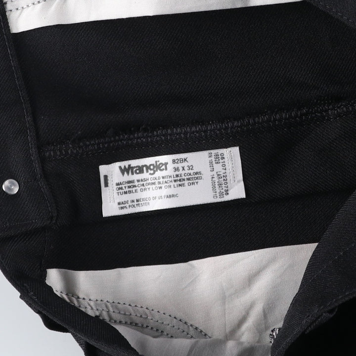 Vintage 90s-00'S Wrangler Dress Jeans, Men's Size 37 (approx.) polyester black type Vintage Second Hand