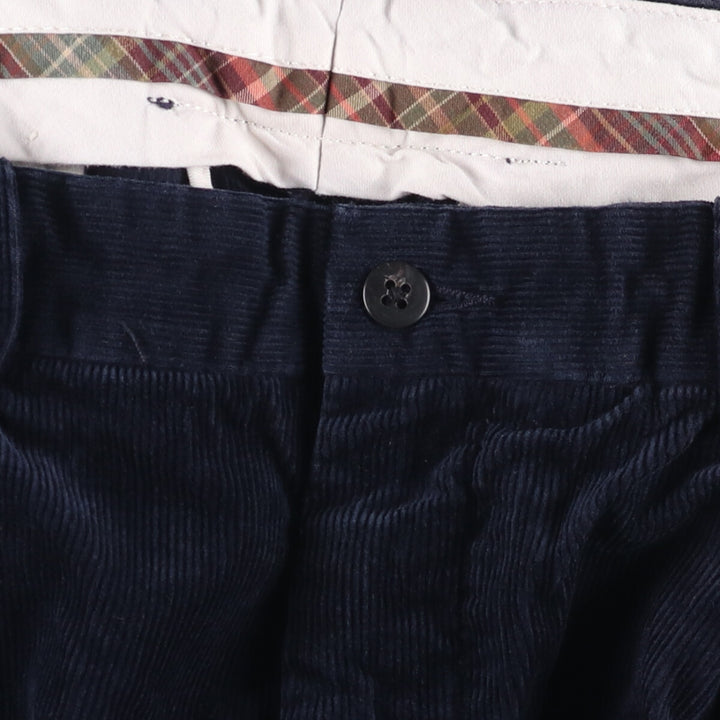 Ralph Lauren POLO by Ralph Lauren HAMMOND PANT, two-pleat corduroy pants, men's size W37. cotton navy blue type Vintage Second Hand