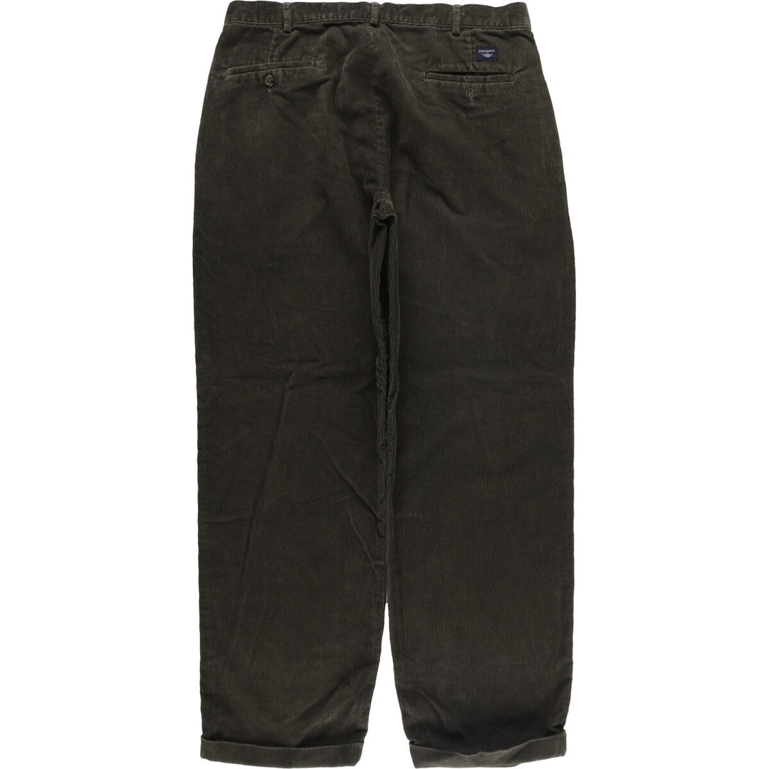 Dockers Two-pleat Corduroy Pants, Men's, Size W34 cotton Khaki type Vintage Second Hand