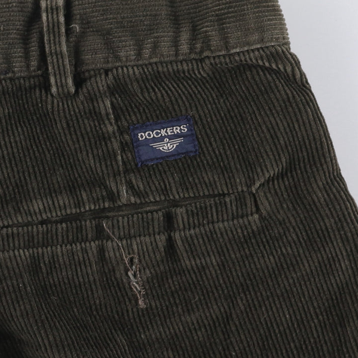 Dockers Two-pleat Corduroy Pants, Men's, Size W34 cotton Khaki type Vintage Second Hand