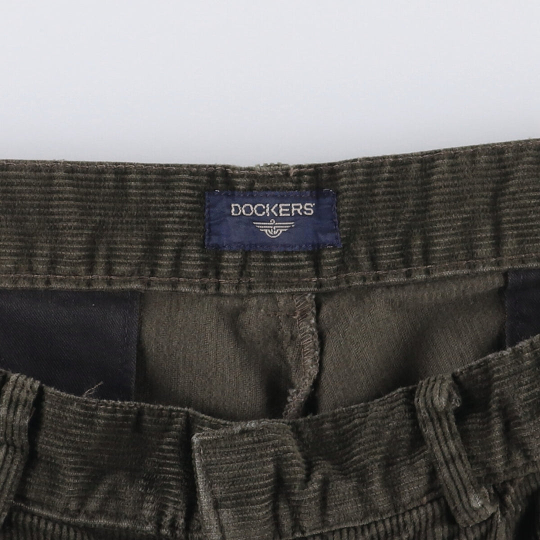 Dockers Two-pleat Corduroy Pants, Men's, Size W34 cotton Khaki type Vintage Second Hand