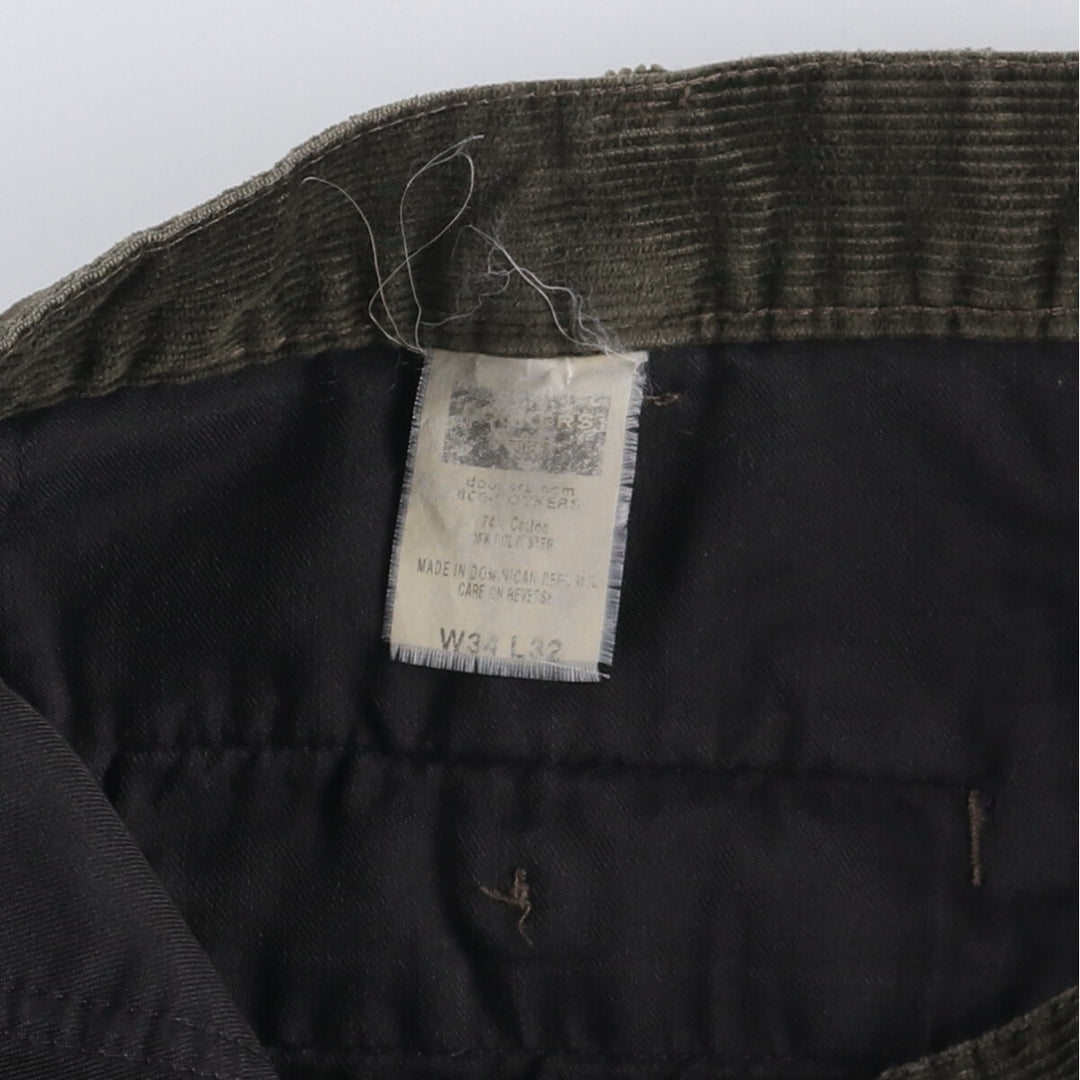Dockers Two-pleat Corduroy Pants, Men's, Size W34 cotton Khaki type Vintage Second Hand