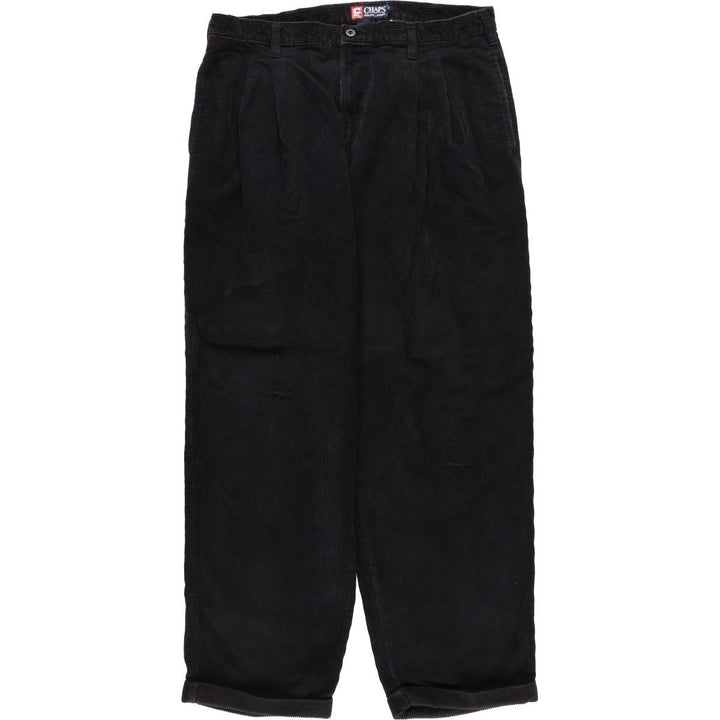 Ralph Lauren CHAPS wide-wale corduroy pants, men's size W36 (approx.) cotton black type Vintage Second Hand
