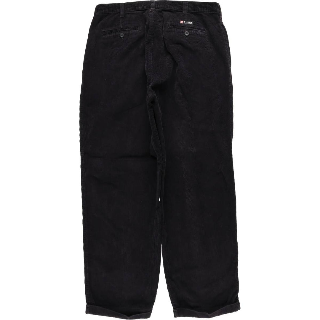 Ralph Lauren CHAPS wide-wale corduroy pants, men's size W36 (approx.) cotton black type Vintage Second Hand