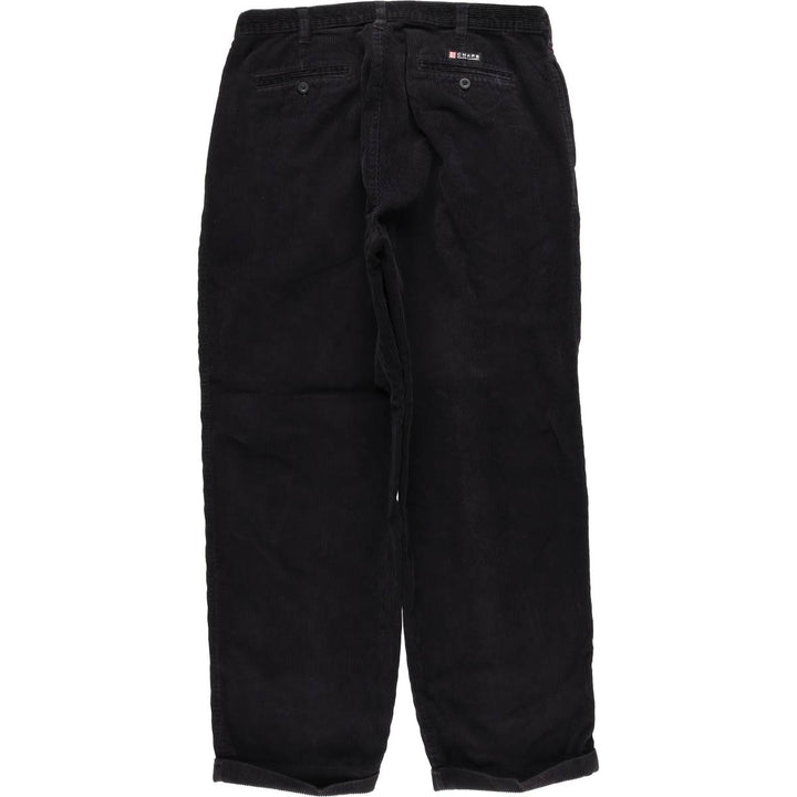 Ralph Lauren CHAPS wide-wale corduroy pants, men's size W36 (approx.) cotton black type Vintage Second Hand