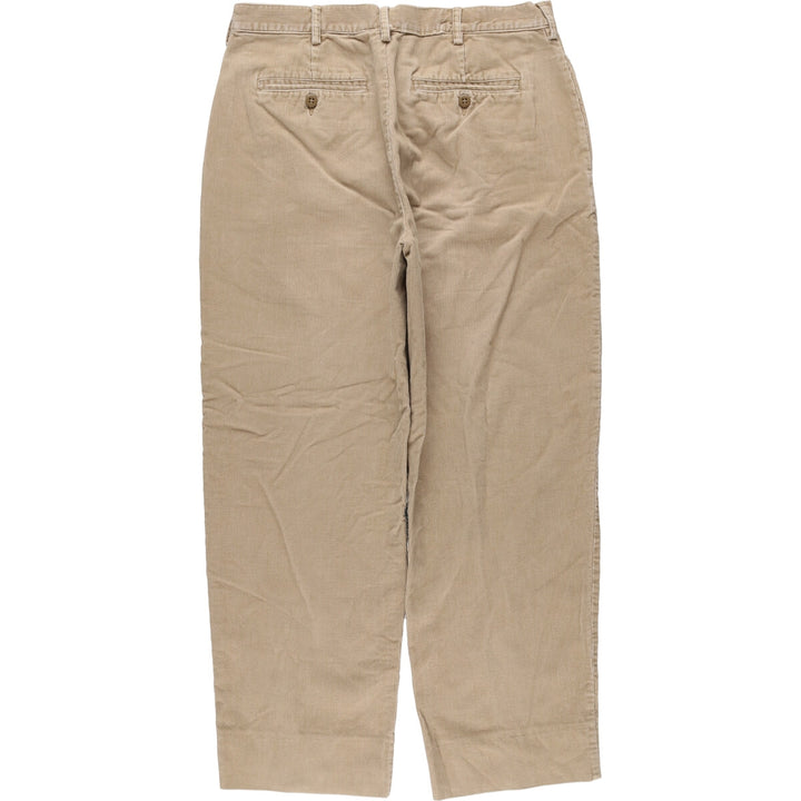 LANDS' END Corduroy Pants Men's Size W34 cotton Beige type Vintage Second Hand